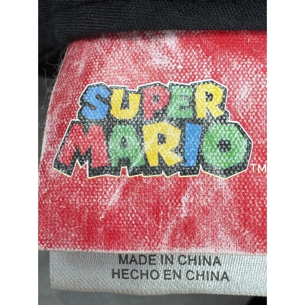 Nintendo Super Mario Hat Cap Boys Black Yellow Embroidered Snapback Hat